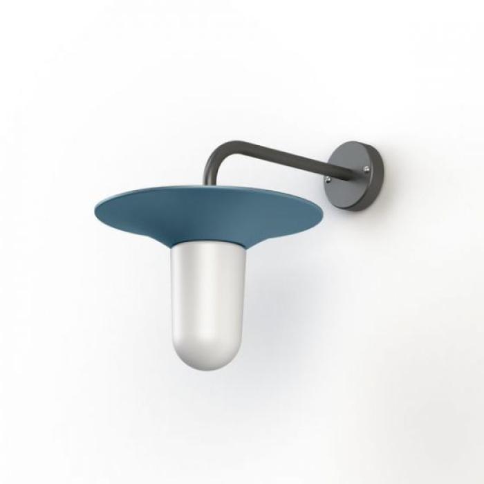 Mattglas blau